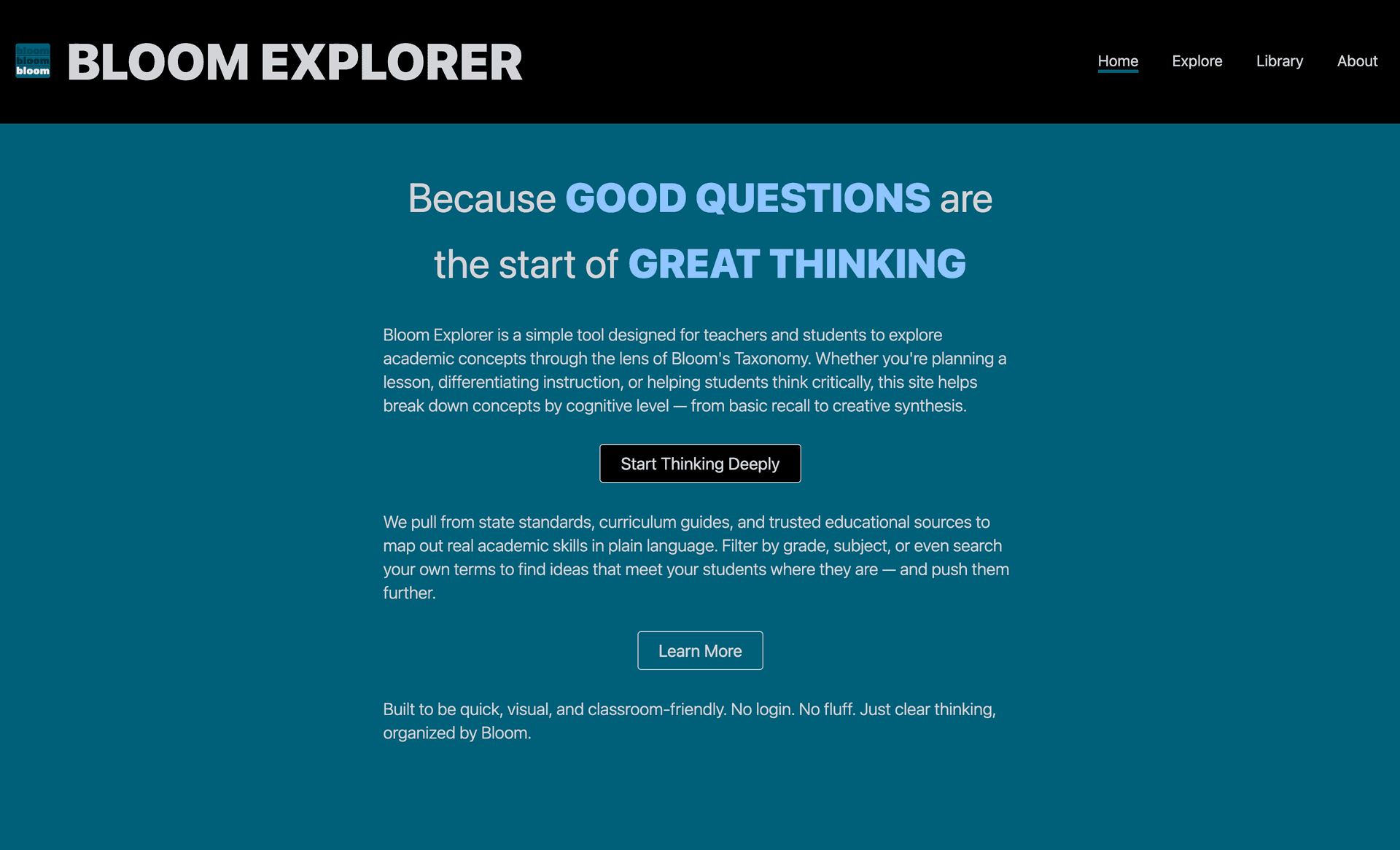 Screenshot of Bloom Explorer