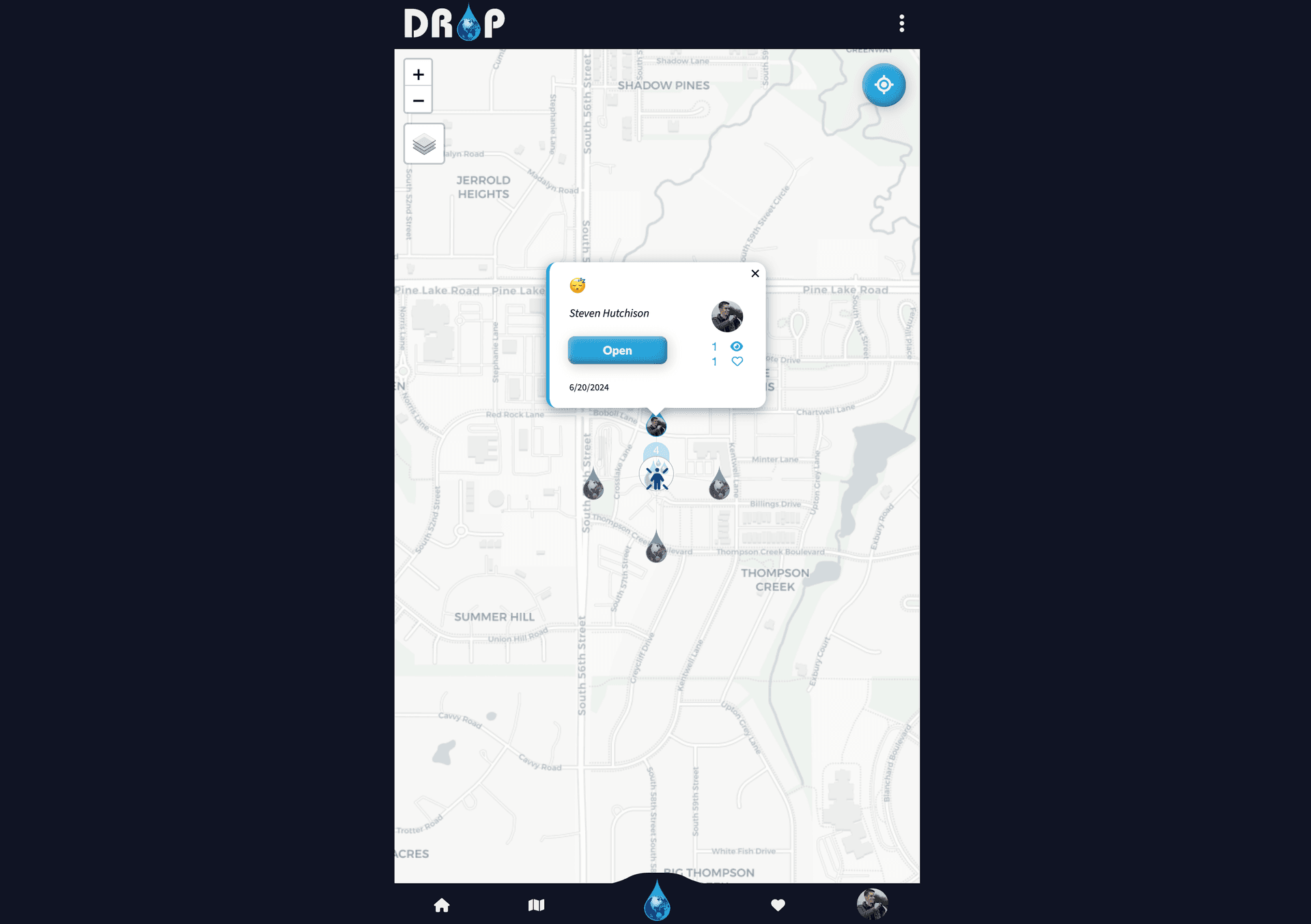 Screenshot of GeoDrop.xyz
